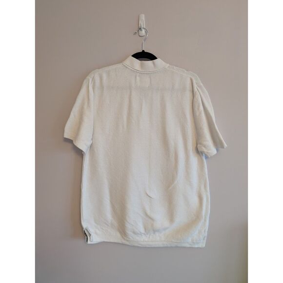 Billy Reid Hemp Cotton Twill Polo in White size Large Orig. $178 - Picture 8 of 8